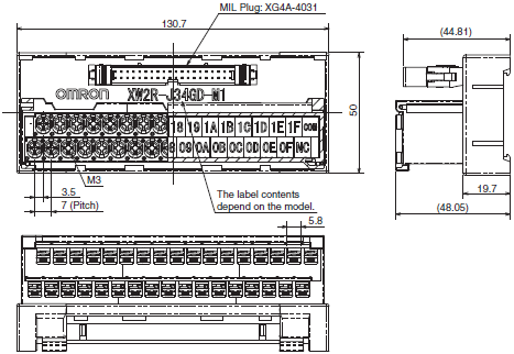 OMRON / Terminal Block / XW2R-E34GD-C2