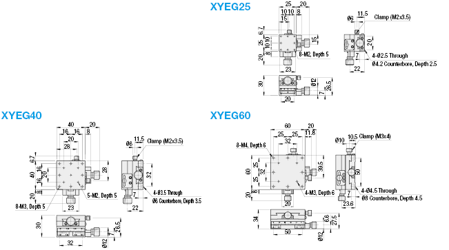 MISUMI / Adjustable stage / XYEG60